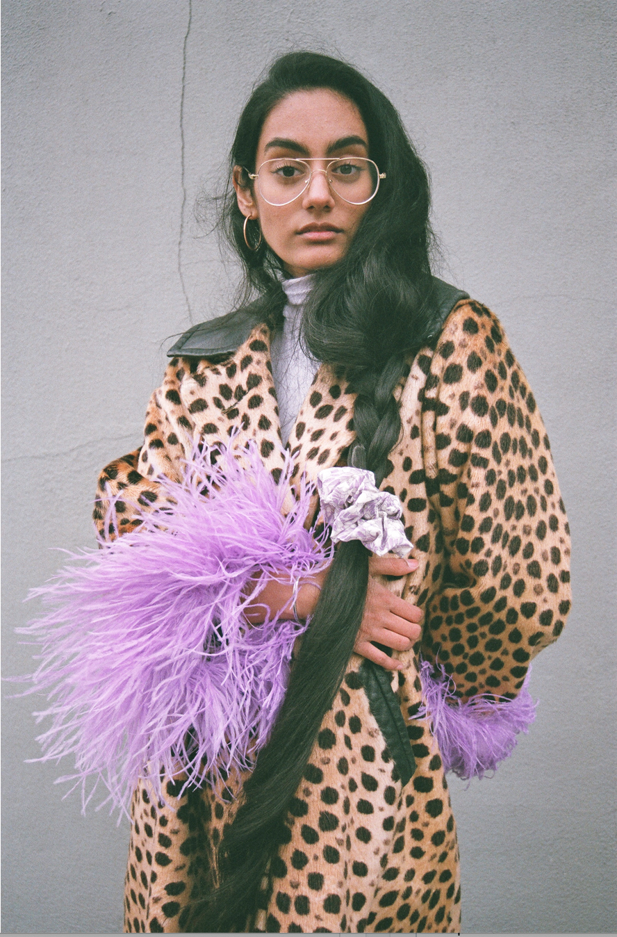 Jackie Cheetah Coat - Lavender